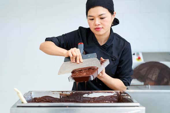 Taller de chocolate en el Choco Story de Bruselas
